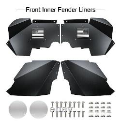 Front and Rear Inner Fender Liners for Jeep Wrangler 2007-2018 JK JKU 4WD(Black)