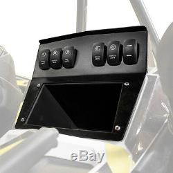 HMF IQ Aluminum Switch Dash Panel Black Yamaha 6 Slots YXZ1000R YXZ 1000R