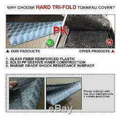 Hard Solid Tri-Fold (fits) 2009 and Up Dodge Ram 5.7 FT Tonneau Bed Cover Truck