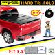 Hard Tri-Fold Tonneau Cover For 04-07 Silverado Sierra 1500 Crew Cab 5.8' Bed