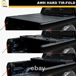 Hard Tri-fold Tonneau Cover for 09-14 Ford F150 5.5FT Bed. Top Aluminum Panels