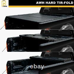 Hard Tri-fold Tonneau Cover for 19-22 GMC Sierra 1500 6.6FT Bed. Aluminum Panels