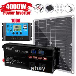 Home 110V Grid System Solar Panel Kit with 6000W Power Inverter&100A Controller