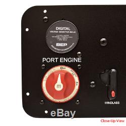 Hydra Sport Boat Battery Breaker Panel HS14222244 30 CC Black Aluminum