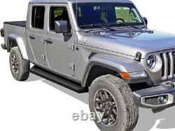 IBoard Black Running Boards Style Fit 20-22 Jeep Gladiator Crew Cab