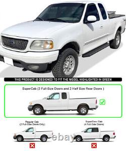IBoard Black Running Boards Style Fit 99-03 Ford F150/F250 Light Duty Super Cab