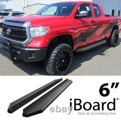 IBoard Running Board Black 6 Fit Toyota Tundra Double Cab 07-21
