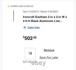 Ironcraft Eastham 4-ftHx6-ft W Black Aluminum Fence Panels, Posts and Gates