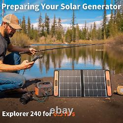 Jackery SolarSaga 60W Solar Panel for Explorer 160/240/500 as Portable Solar Gen