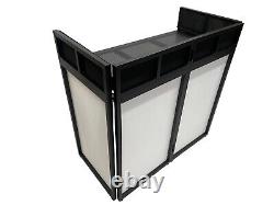 Large 46 Wide DJ Event Facade White/Black Scrim Booth+ Upper/Lower Color Mixing