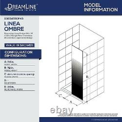 Linea Ombre 34 in. W x 72 in. H Single Panel Frameless Shower Screen