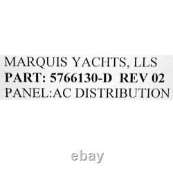 Marquis Boat Blank Breaker Panel 5766130-D 14 Inch Black Aluminum