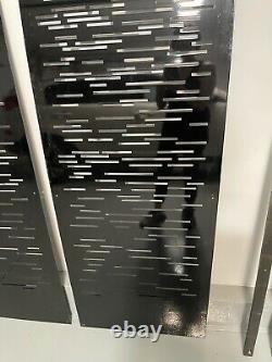 Metal Privacy Panel Set Of 4 -Laser Cut Powder Coated Aluminum 24 x 60 Black