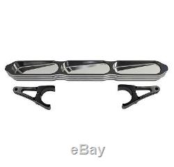 ModQuad Black Aluminum 3-Panel Rear View Mirror Fits 2 Roll Bar