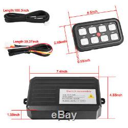 Newest 8 Gang Car On-Off Control Switch Panel withAdjustable Bracket Pickup Rv SUV