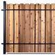 Outdoor Barrier 6 x 8-Ft Black Powder-Coat Aluminum Middle Post Fence Panel Kit