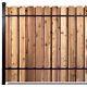 Outdoor Barrier 6 x 8-Ft Black Powder Coated Aluminum End Post Fence Panel Kit
