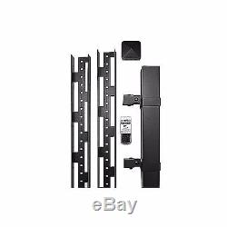 Outdoor Barrier 6 x 8-Ft Black Powder Coated Aluminum End Post Fence Panel Kit