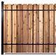Outdoor Equipment 6 x 8-Ft Black Aluminum End Post Wood Privacy Fence Panel Kit