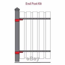Outdoor Equipment 6 x 8-Ft Black Aluminum End Post Wood Privacy Fence Panel Kit