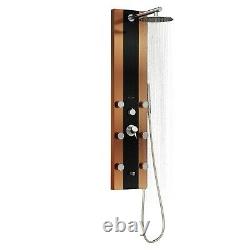 PULSE ShowerSpas 1049B-BN Rio ShowerSpa Panel with 10 Rain Showerhead, 6 Bod