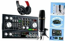 Podcast Equipment Bundle Aluminum Alloy Panel with Studio HS-AP901 (Black)