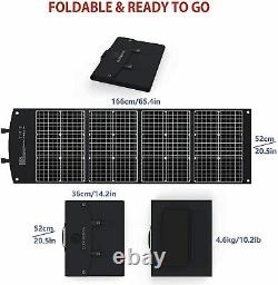 Portable Power Station 167Wh 45000mAh Lithium Battery Solar Generator w Panel
