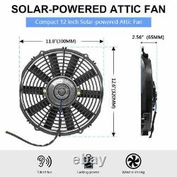 Powerful 80W 12 inch Solar Attic Fan with 100W Solar Panel, Ventilates Your House