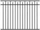 Pre-Assembled Metal Fence Panel 4-1/2 x 6 ft. Flat Standard-Duty Aluminum Black
