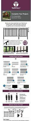 Pre-Assembled Metal Fence Panel 4-1/2 x 6 ft. Flat Standard-Duty Aluminum Black