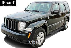 Premium 4 Black iBoard Side Steps Fit 08-13 Jeep Liberty