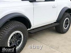 Premium 4 Black iBoard Side Steps Fit 21-22 Ford Bronco SUV 2-Door
