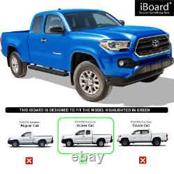Premium 5 Black iBoard Side Steps Fit 05-22 Toyota Tacoma Access Cab