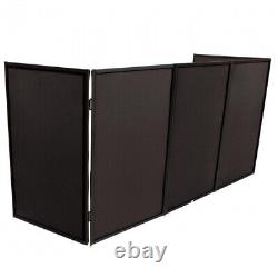 Pro X XF-5X3048B 5 Panel Black Frame DJ Facade withStainless Quick Release