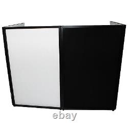 ProX XF-4X3048B Black Aluminum 4 Panel DJ Booth LED Facade & Bag idjnow