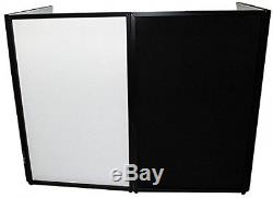 ProX XF-4X3048B Black Aluminum 4 Panel DJ Booth LED Facade and Bag
