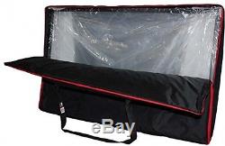 ProX XF-4X3048B Black Aluminum 4 Panel DJ Booth LED Facade and Bag