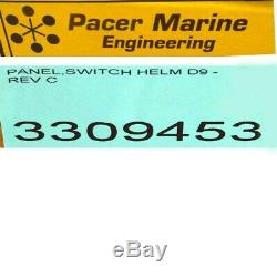 Pursuit Boat Helm Switch Panel 3309453 12 3/8 x 5 Inch Aluminum