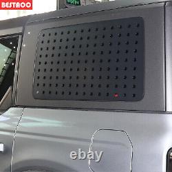 Rear Door Triangle Glass Panel Cover Trim For 21+ Ford Bronco 4Doors Accessories