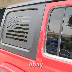 Rear Door Window Glass Panel Cover Trim Accessories for 18+ Jeep Wrangler JL JLU