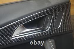 Rear Left Interior Door Trim Panel Black Wood Aluminum Beaufort Oem Audi S6 2015