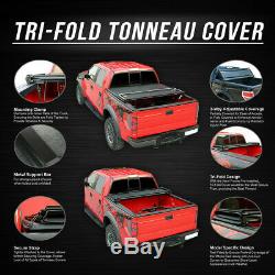 Rear Premium Tonneau Cover Soft Lock Tri-Folding For 60Inch Nissan Frontier Cab