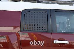 Rear Quarter Window Panel Trim Alloy Plate Cover Set Fit For FJ Cruiser 2007-22