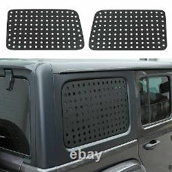 Rear Side Door Window Glass Panel Cover Trim for 2018-20 Jeep Wrangler JL 4Door