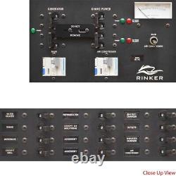 Rinker Boat Breaker Panel Assembly 2060867 220 Vac Black Aluminum