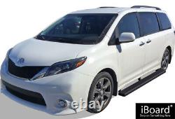 Running Board Side Step Nerf Bars 5in Aluminum Black Fit Toyota Sienna 11-20