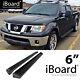 Running Board Style Step 6in Aluminum Black Fit Nissan Frontier Crew Cab 05-23