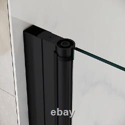 SUNNY SHOWER 34 W x 72 H Bi-Fold Pivot Shower Door Glass Panel Black Finish