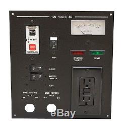 Sea Ray 2018262 Black 9 x 9 3/4 Aluminum 12 Volt Boat Outlets Switch Panel