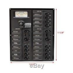 Sea Ray Boat Breaker Switch Panel 1767783 110V 30A Black Aluminum